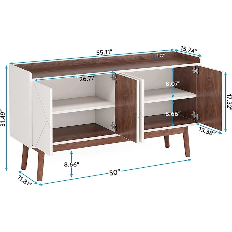 55 inch Buffet Cabinet with Storage and Doors
