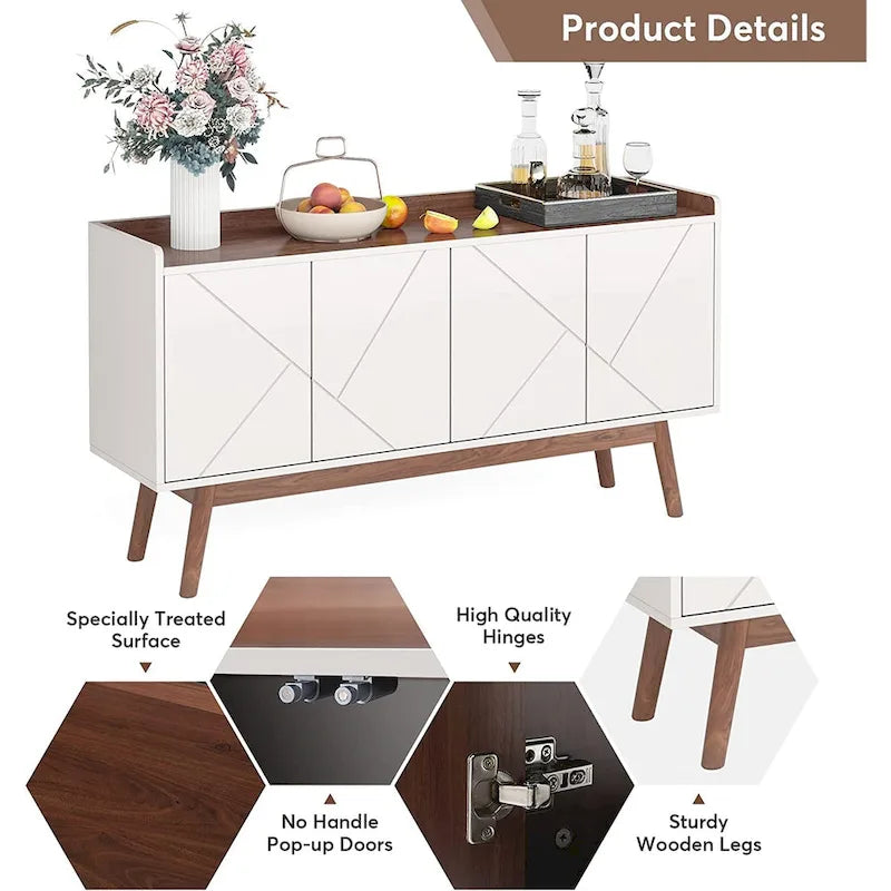 55 inch Buffet Cabinet with Storage and Doors