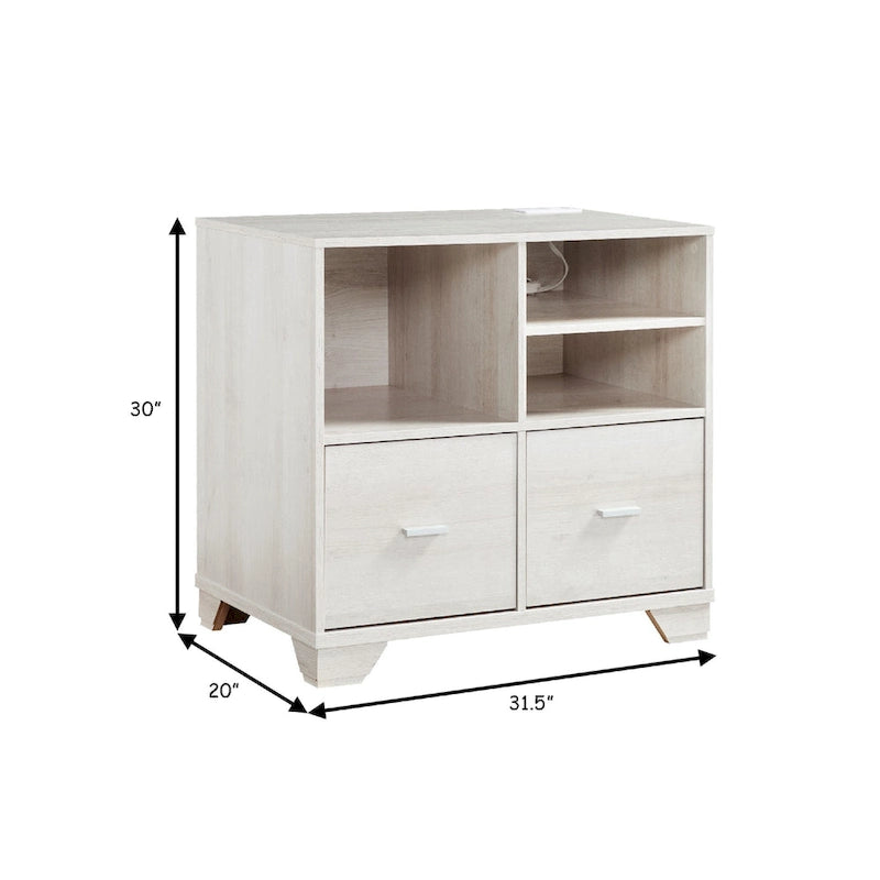 31 Inch File Cabinet Printer Stand Table with 2 Drawers