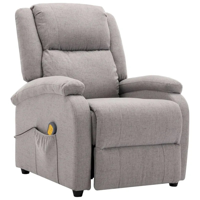 Massage Chair Light Gray Fabric - 71 x 92 x 96 cm