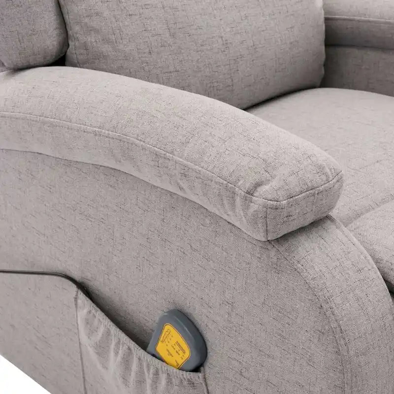 Massage Chair Light Gray Fabric - 71 x 92 x 96 cm