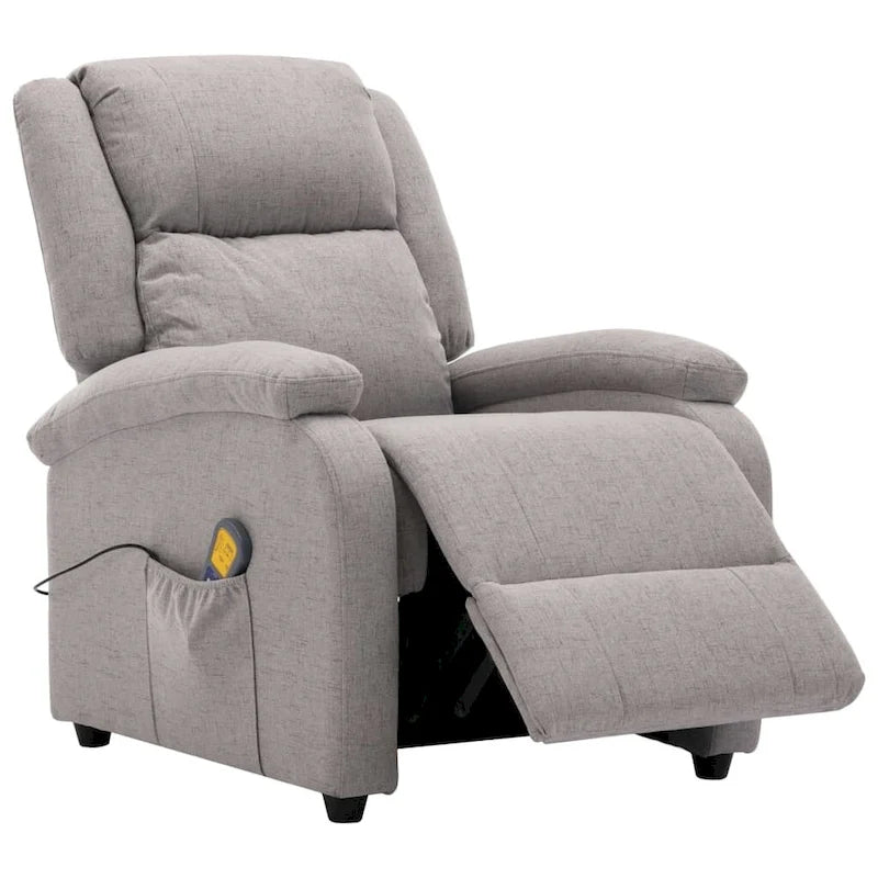Massage Chair Light Gray Fabric - 71 x 92 x 96 cm