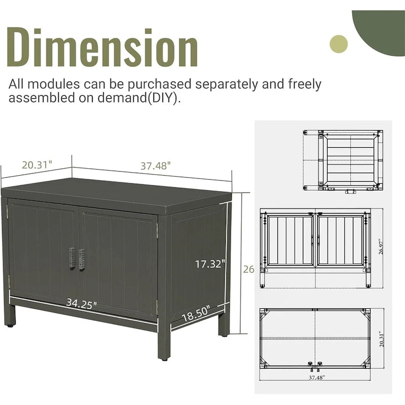 Îlot de cuisine extérieure avec rangement