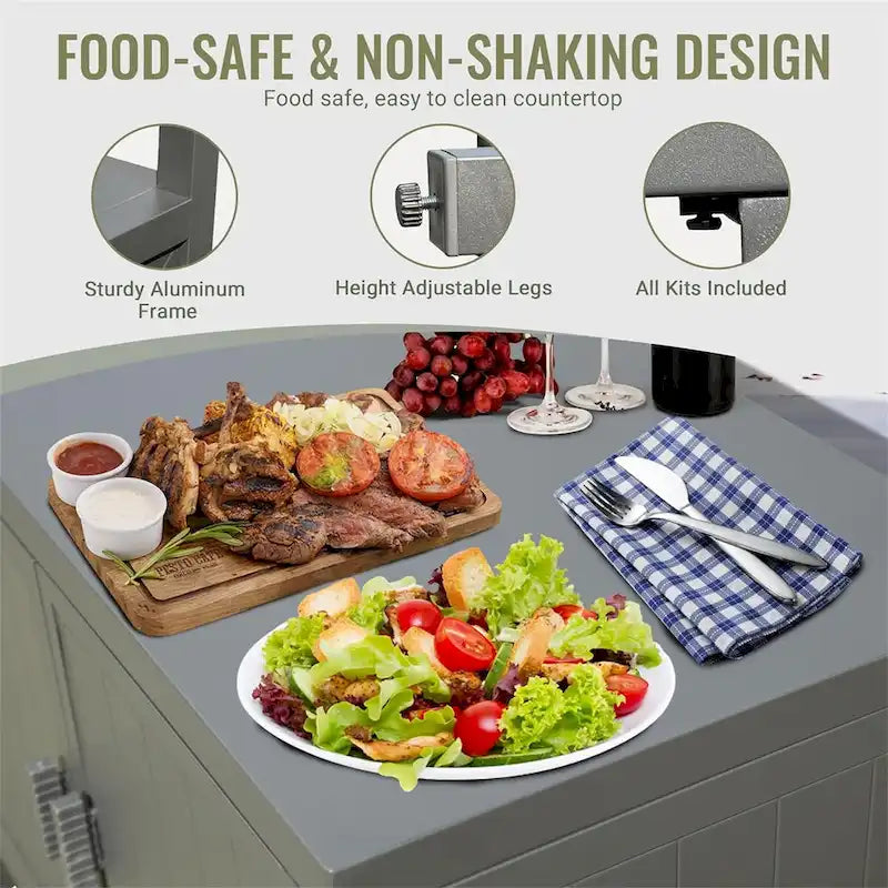 Îlot de cuisine extérieure avec rangement