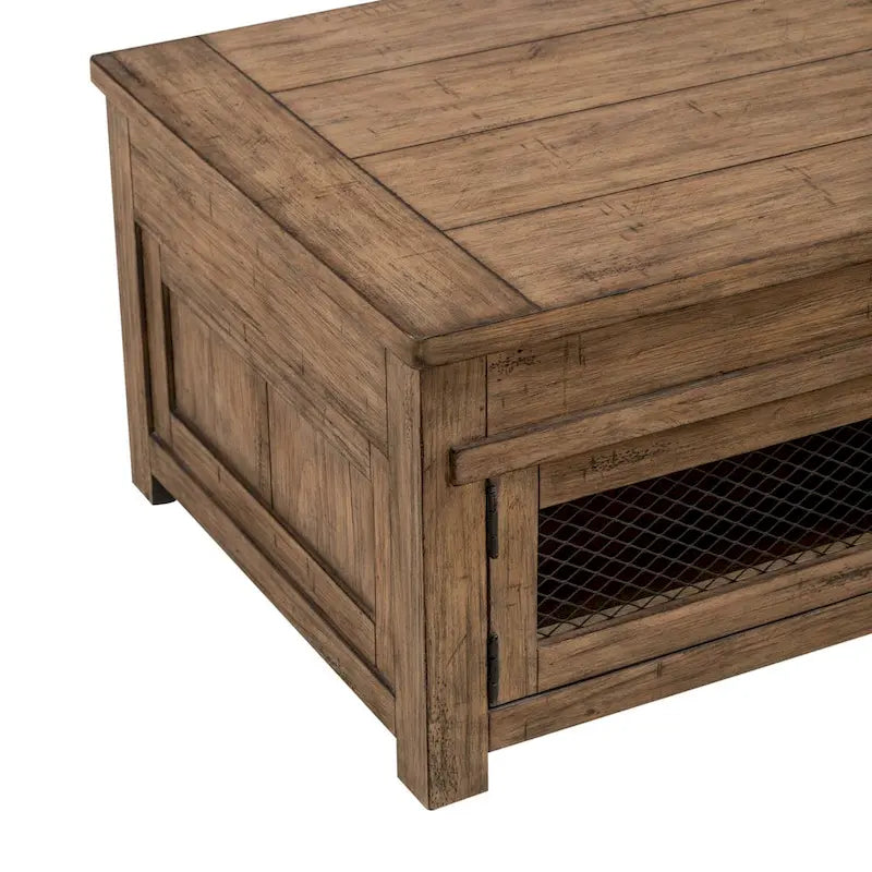 Table basse à plateau relevable Weathered Toffee
