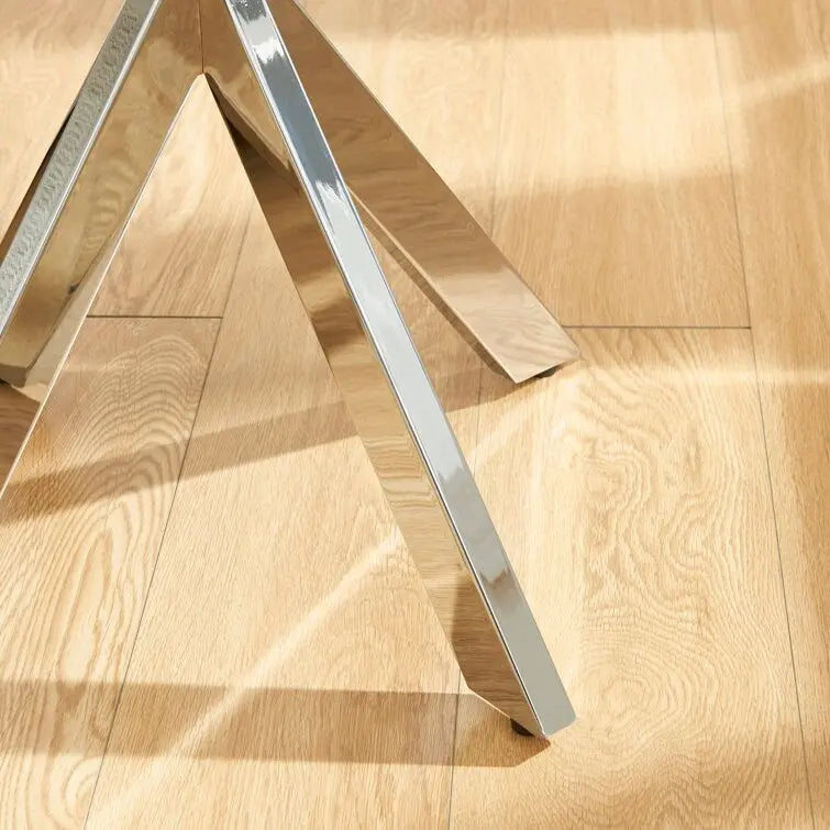 End Table with Glass Top, 19.7"