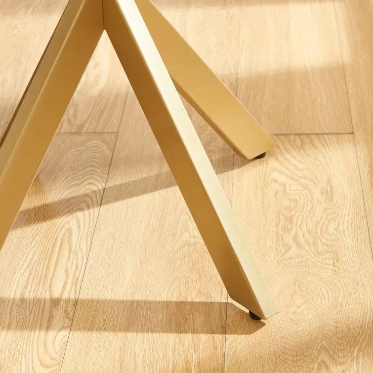 End Table with Glass Top, 19.7"