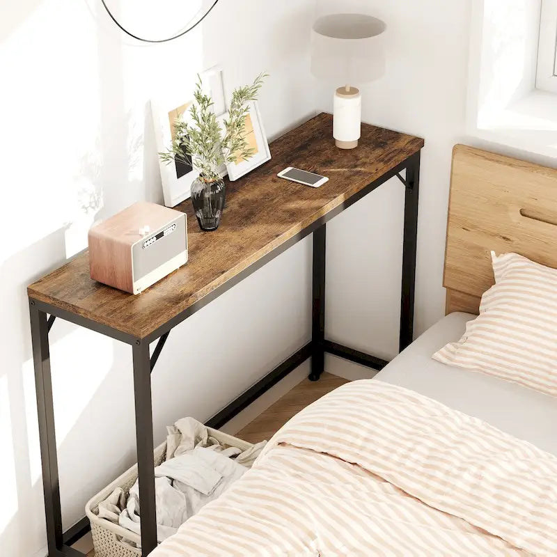 Narrow Console Table | Industrial Hallway & Sofa Table for Entryway