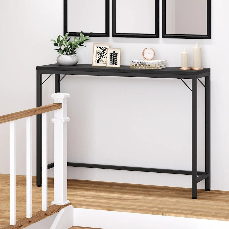 Narrow Console Table | Industrial Hallway & Sofa Table for Entryway