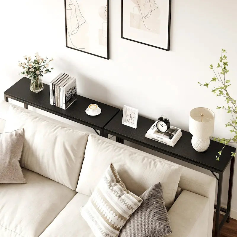 Narrow Console Table | Industrial Hallway & Sofa Table for Entryway