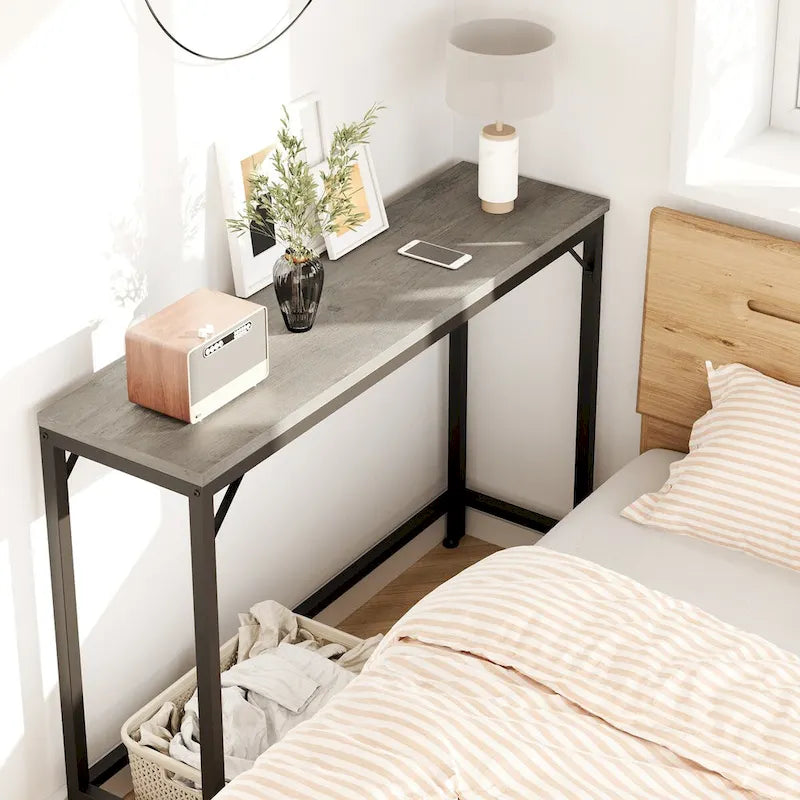 Narrow Console Table | Industrial Hallway & Sofa Table for Entryway