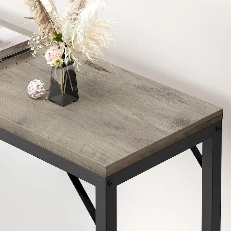 Narrow Console Table | Industrial Hallway & Sofa Table for Entryway