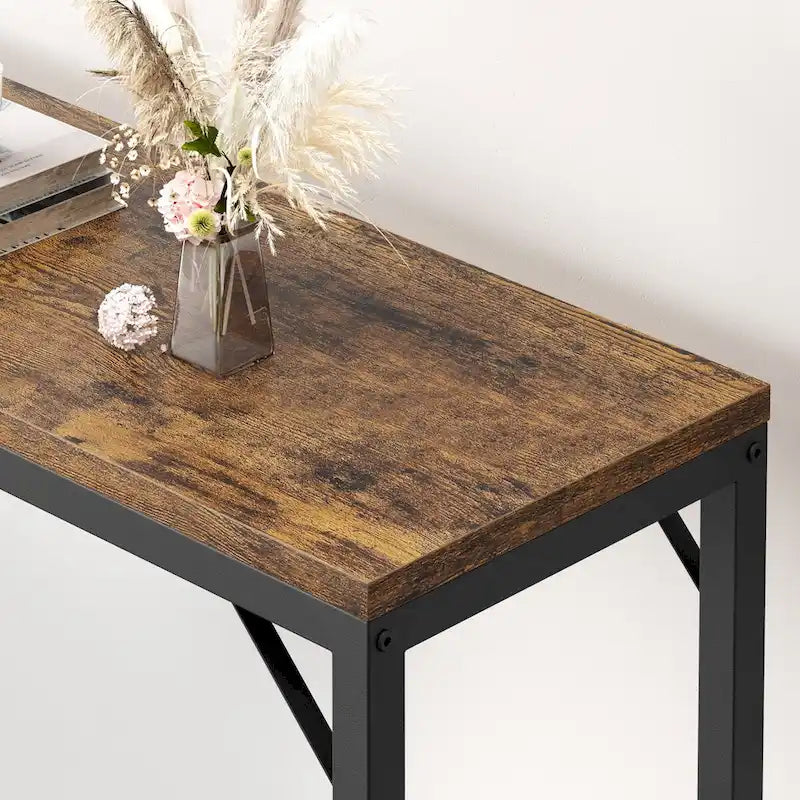 Narrow Console Table | Industrial Hallway & Sofa Table for Entryway