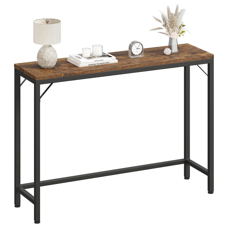 Narrow Console Table | Industrial Hallway & Sofa Table for Entryway