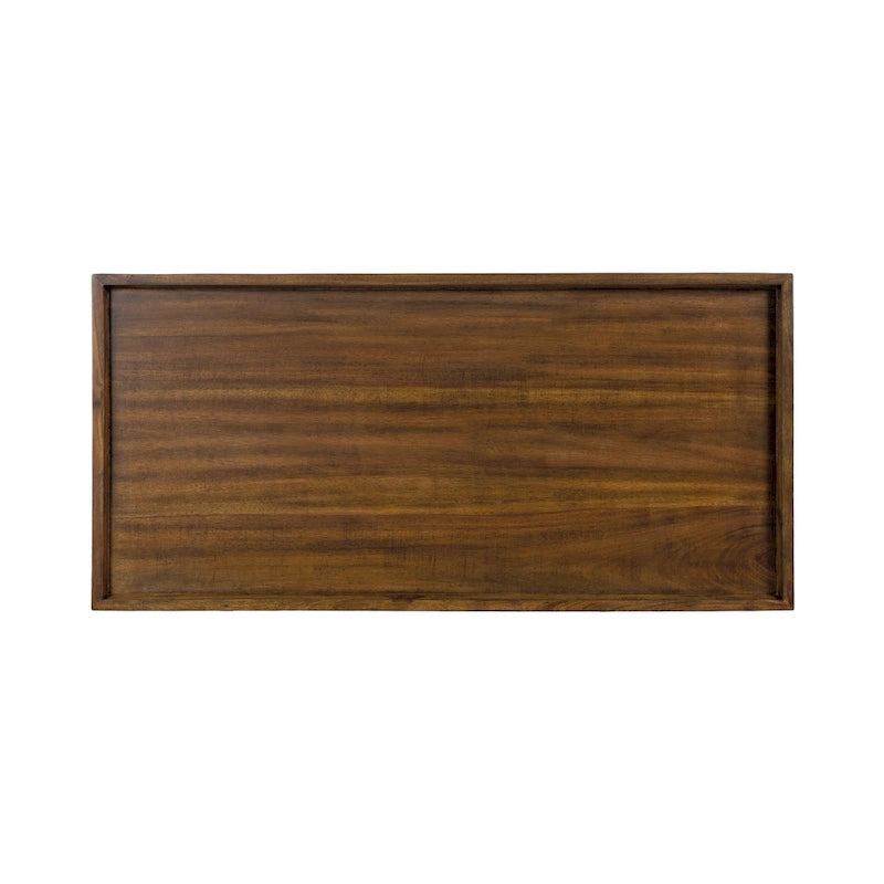 Table basse rectangulaire en bois, 46 pouces, noyer brun style Mid-Century