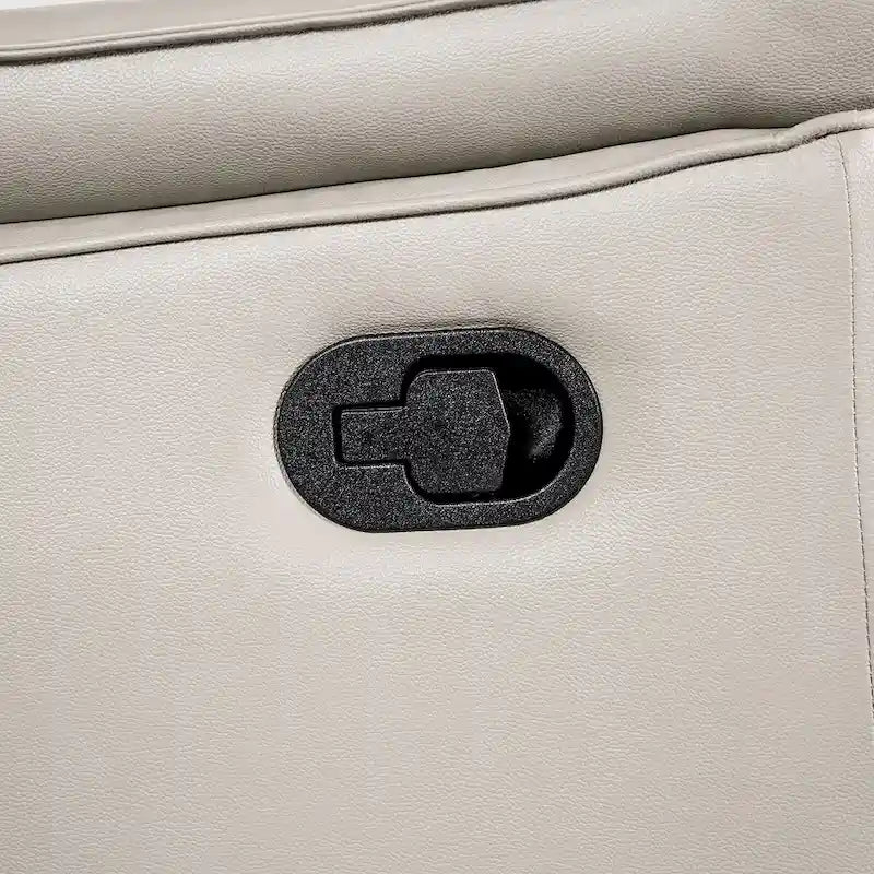 Modern Leather Match Manual Recline Loveseat