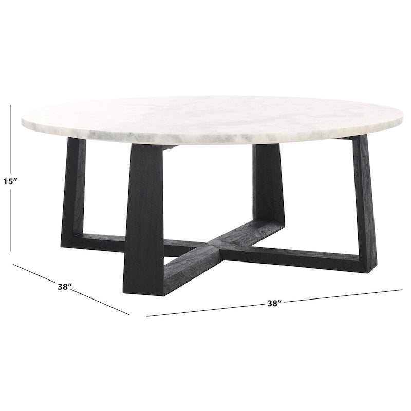 Marble Top Coffee Table - 38Wx38Dx15H