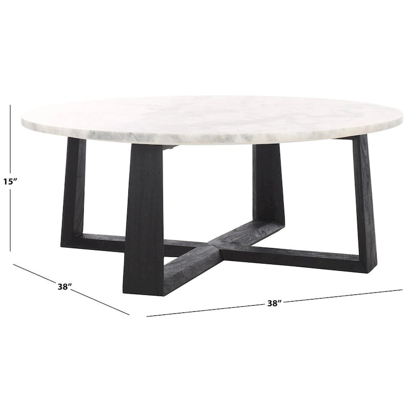 Marble Top Coffee Table - 38Wx38Dx15H