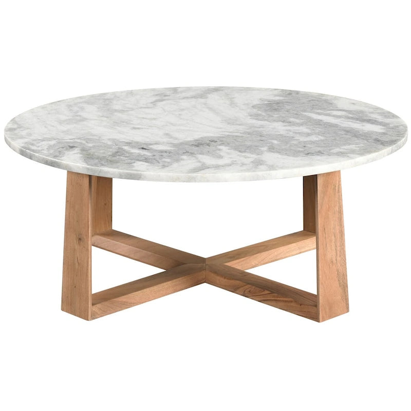 Marble Top Coffee Table - 38Wx38Dx15H